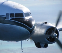 A3-AWP DC3 in flight over the skys of Tonga Nov 2010